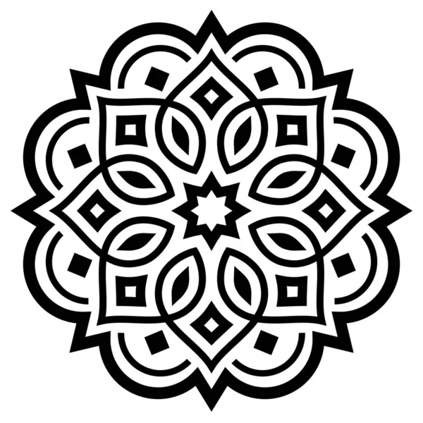 Mandala Decoratieve Vector Ontwerp Geïnspireerd Door Kunst Uit India Geometrische — Stockvector