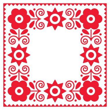 Çiçek motifli Retro Slav deseni, Polonya 'daki Nowy Sacz' den esinlenmiş eski nakışçı Lachy Sadeckie 'den esinlenilmiş desen 