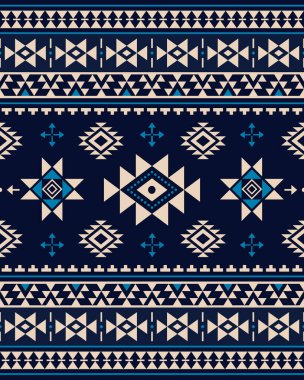 Aztec Triabl geometric seamless vector pattern - Peruvian carpet style, 8x10 format, Southwestern decor clipart