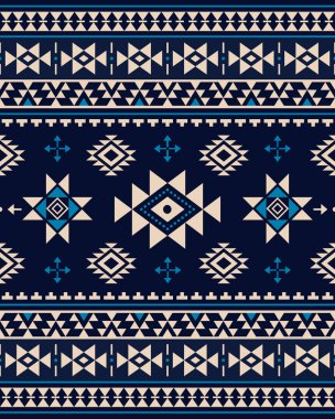 Aztec Triabl geometric seamless vector pattern - Peruvian carpet style, 8x10 format, Southwestern decor clipart