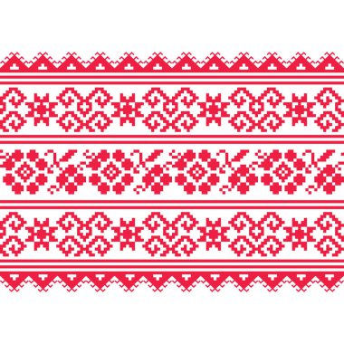 Ukraynalı, Belarus halk sanatı, çiçeklerle kusursuz desen, halk sanatı tarafından teşvik edilen uzun çapraz dikiş süsü - Vyshyvanka  