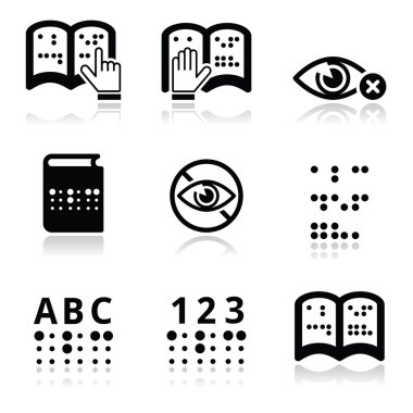 körlük, braille sistem simge seti yazma