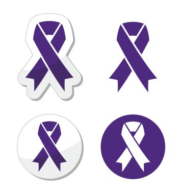 Indigo ribbon - bullying, stalking awareness symbol
