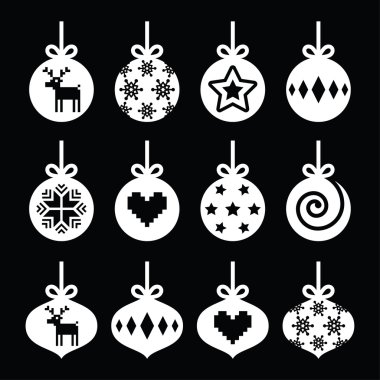 Noel top, Noel biblo beyaz simgeler siyah
