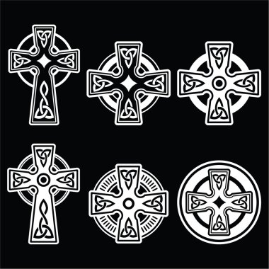 İrlandalı, İskoç Celtic beyaz üzerine siyah çapraz