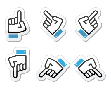 el - yukarı, aşağı, simge vektör işaret eden