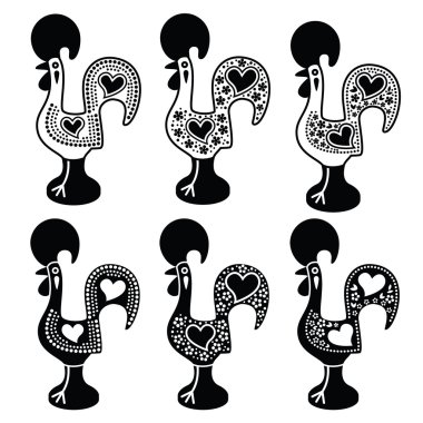 Barcelos - Galo de Barcelos siyah simgeler Portekizce horoz