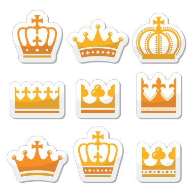 taç, Kraliyet ailesinin altın Icons set