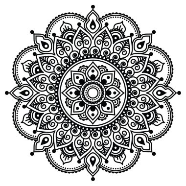 Mehndi, Hint kına dövme deseni veya arka plan