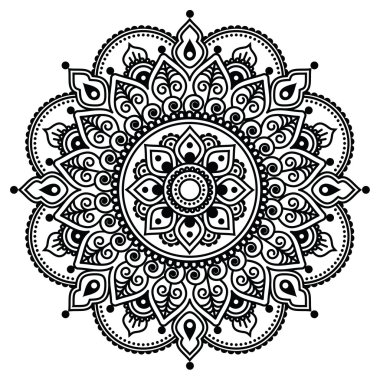 Mehndi, Indian Henna tattoo pattern or background clipart