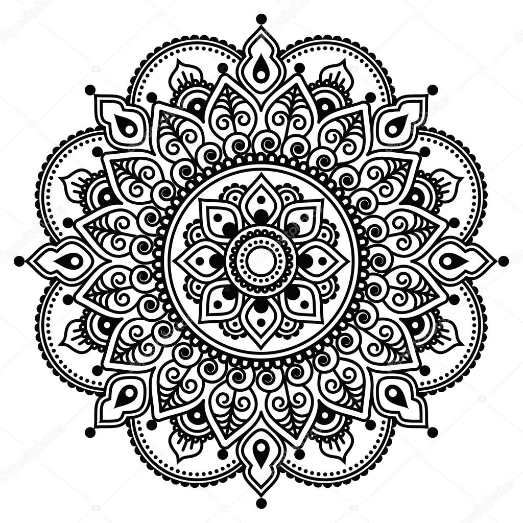 Mehndi, Indian Henna tattoo pattern or background