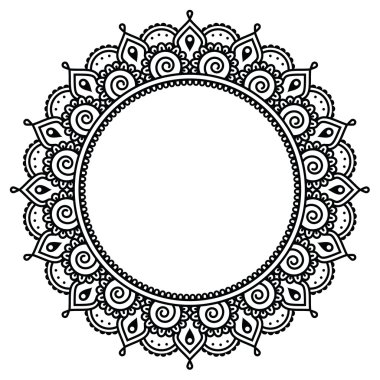 Yuvarlak model Mehndi, Hint kına dövme