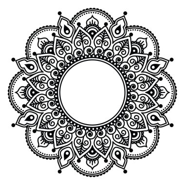 Mehndi dantel, Hint kına dövme tasarım veya desen yuvarlak