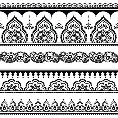 Dikişsiz desen, tasarım öğeleri Mehndi, Hint kına dövme
