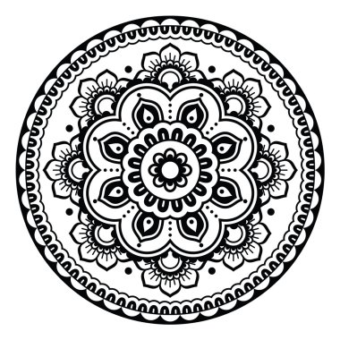 Hint, Mehndi kına çiçek dövme yuvarlak desen