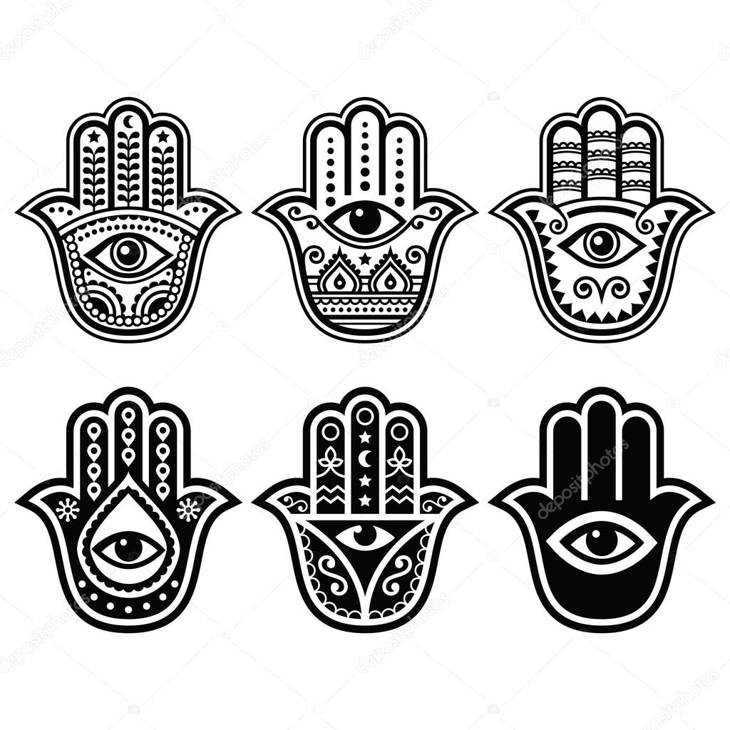 Mano de hamsa, Mano de Fátima - amuleto, símbolo de protección contra el  ojo del diablo Vector de Stock de ©RedKoala 78705254