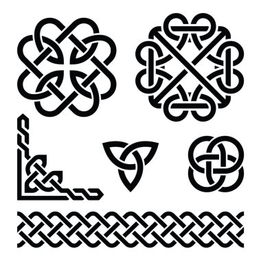 Celtic İrlanda knot, örgüler ve desenler
