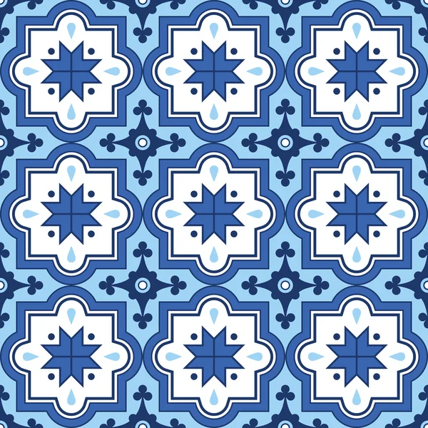 Árabe, patrón de azulejos marroquíes — Vector de stock