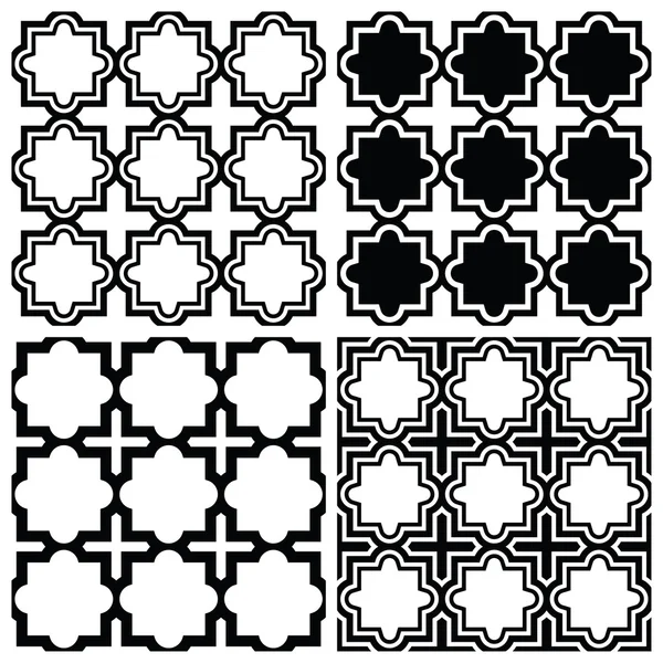 Arabische naadloze patroon set - islamitische repetitieve ontwerp — Stockvector