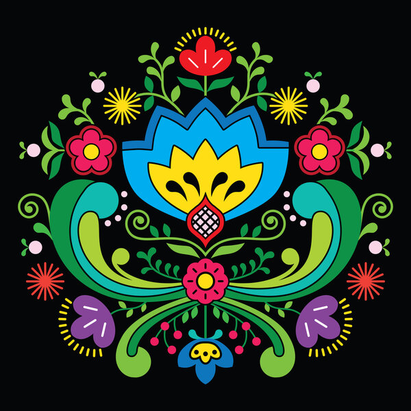 Norwegian folk art Bunad pattern