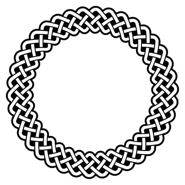 Celtic round frame, border pattern - vector — Stock Vector