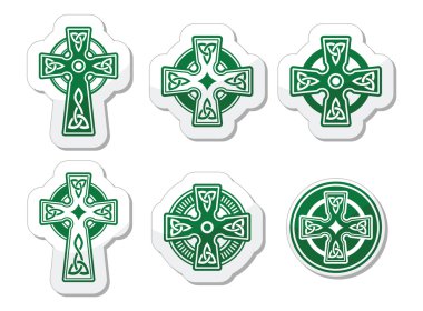 Beyaz vektör tabelada İrlandalı, İskoç Celtic cross