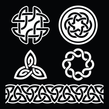 Celtic İrlanda desen ve deniz mili - vektör, St Patrick'ın gün