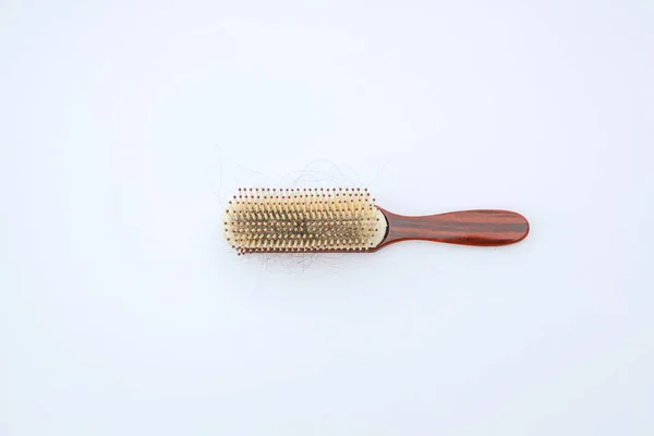 Hair Loss Problem Hairs Fall Comb Hair Fall Everyday Serious — Stock Photo, Image