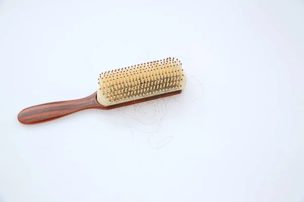 Problema Perdita Dei Capelli Capelli Cadono Nel Pettine Capelli Cadono — Foto Stock