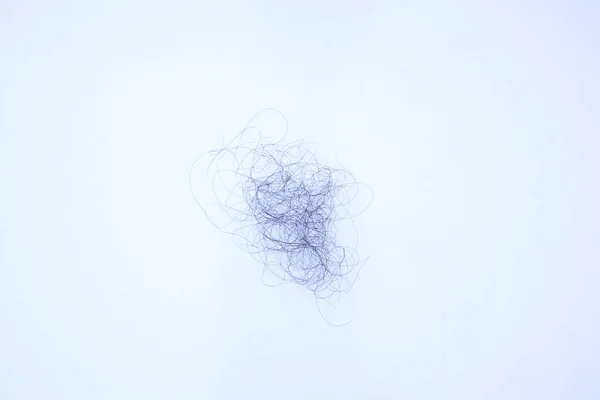 Cabelo Cai Chão Perda Cabelo Após Pentear Cabelos Púbicos Caem — Fotografia de Stock