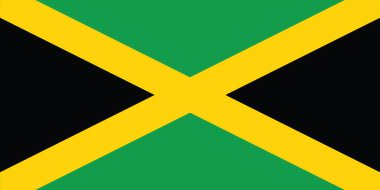 National jamaica flag, official colors and proportion correctly. National Njamaica flag. Vector illustration. EPS10. jamaica flag vector icon, simple, flat design for web or mobile app. clipart
