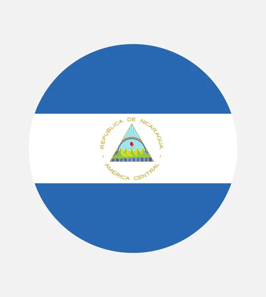 Ulusal Nikaragua Bayrağı Resmi Renkler Doğru Orantı Ulusal Nikaragua Bayrağı — Stok Vektör