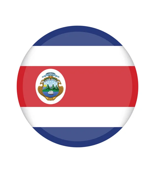 Drapeau National Costa Rica Couleurs Officielles Proportion Correctement Drapeau National — Image vectorielle