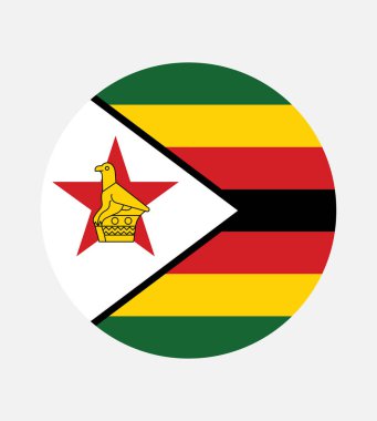 Ulusal Zimbabwe bayrağı, resmi renkler ve doğru orantı. Ulusal Zimbabwe bayrağı. Vektör çizimi. EPS10. Zimbabwe bayrak vektör simgesi, web veya mobil uygulama için basit, düz tasarım.