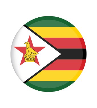 Ulusal Zimbabwe bayrağı, resmi renkler ve doğru orantı. Ulusal Zimbabwe bayrağı. Vektör çizimi. EPS10. Zimbabwe bayrak vektör simgesi, web veya mobil uygulama için basit, düz tasarım.