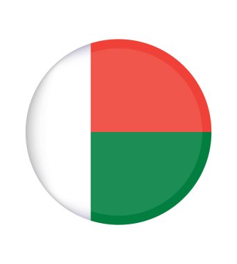 Ulusal Madagaskar bayrağı, resmi renkler ve doğru orantı. Madagaskar bayrağı. Vektör çizimi. EPS10. Madagaskar bayrak vektör simgesi, web veya mobil uygulama için basit, düz tasarım.