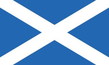 Ulusal İskoçya bayrağı, resmi renkler ve doğru orantı. Ulusal İskoçya bayrağı. Vektör çizimi. EPS10. 