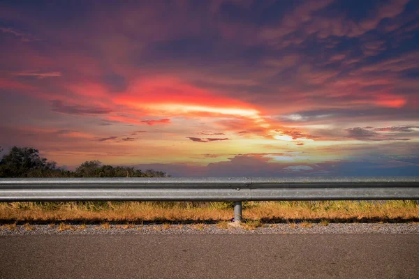 Carretera Del Lado Del Océano Ferrocarril Gard Detrás Hay Una — Foto de Stock