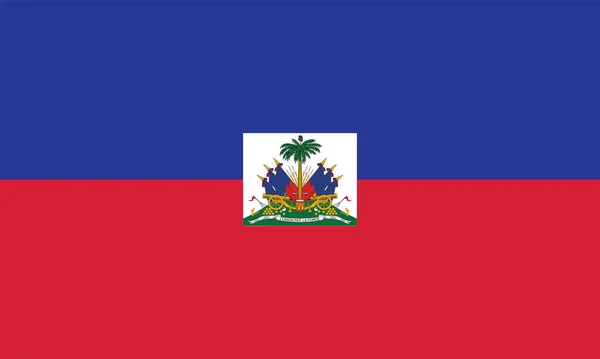 Bandiera Nazionale Haitiana Colori Ufficiali Proporzioni Corrette Bandiera Nazionale Haiti — Vettoriale Stock