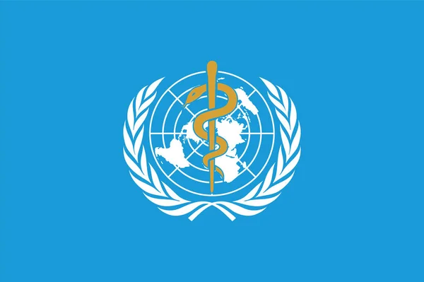 Bandiera Dell Organizzazione Mondiale Della Sanità Chi Logo Simbolo Organizzazione — Vettoriale Stock