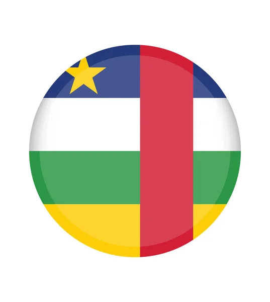 Bandera República Centroafricana Nacional Colores Oficiales Proporción Correcta Bandera República — Vector de stock