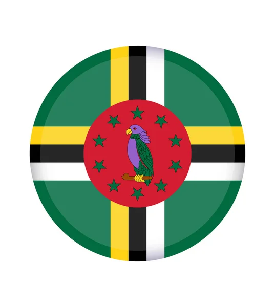 Bandiera Nazionale Dominica Colori Ufficiali Proporzioni Corrette Bandiera Nazionale Dominica — Vettoriale Stock