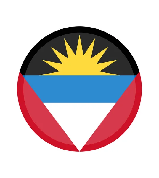 Nationale Antigua Barbuda Vlag Officiële Kleuren Proportie Correct Nationale Antigua — Stockvector