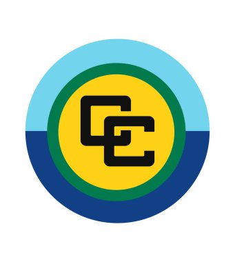 Orijinal ve basit Karayip Topluluğu (CARICOM) bayrağı . 