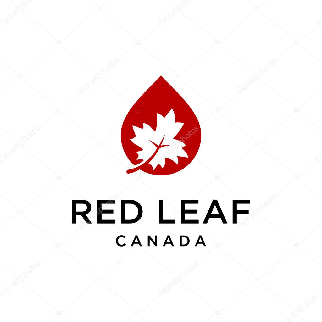 Illustration of abstract leaves maple nature combined with oil drops.