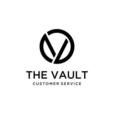 Modern V işaretinin basit ve temiz bir logo tasarımıyla birleşimi