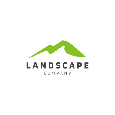 Minimalist Peyzaj Tepeleri Dağ Tepeleri Vector logosunun tasarımı.