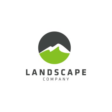 Minimalist Peyzaj Tepeleri Dağ Tepeleri Vector logosunun tasarımı.