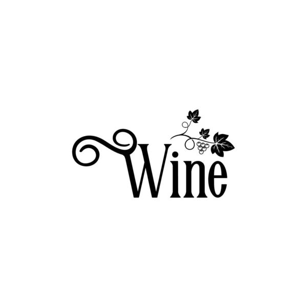 Wine Grape Logo Design Vector Sign Illustration Template Design — Stock Vector