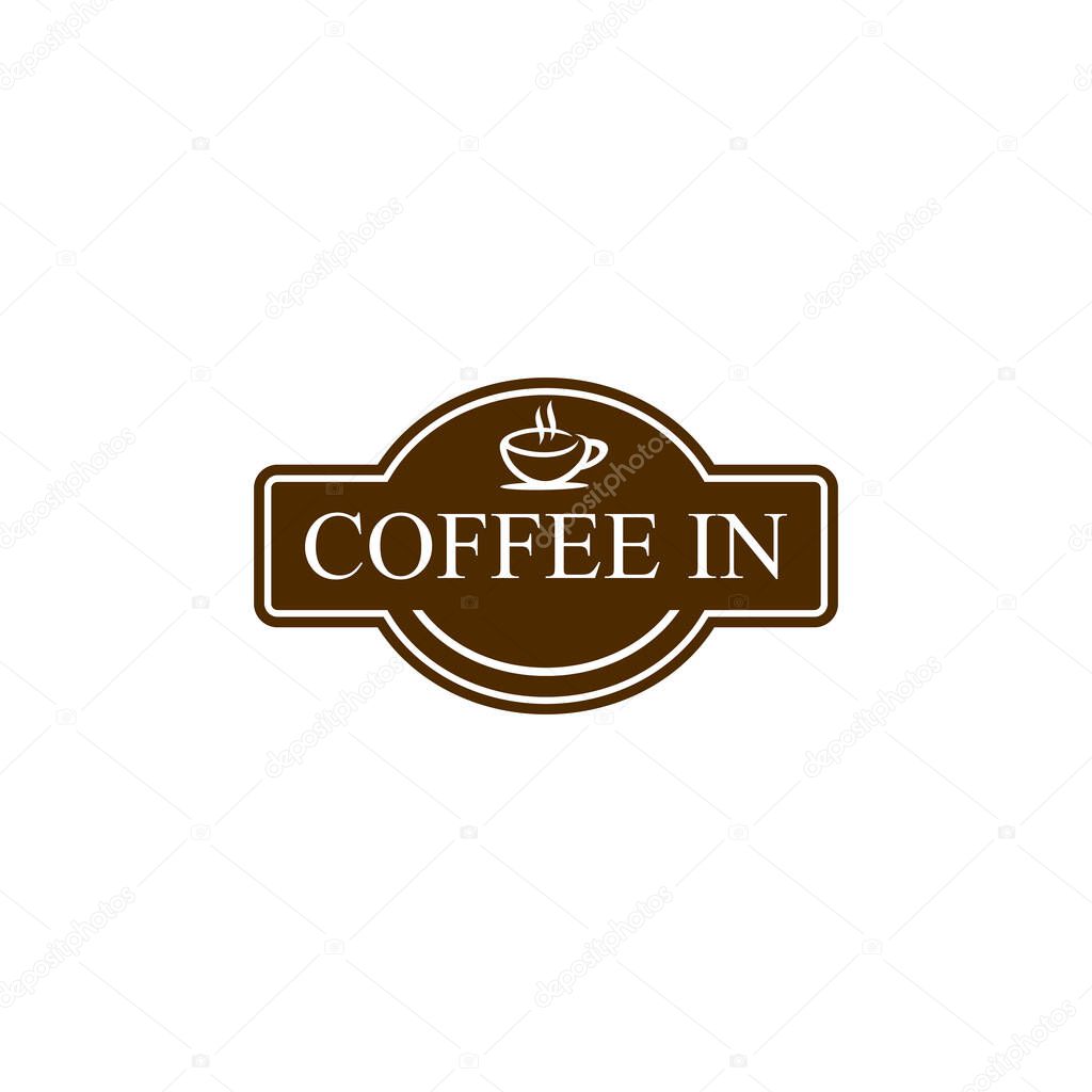 Coffee cup logo design Vector sign illustration cafe template